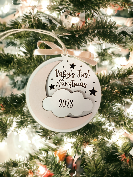 Baby's first Christmas, ChristmasTree Decoration "Moon"