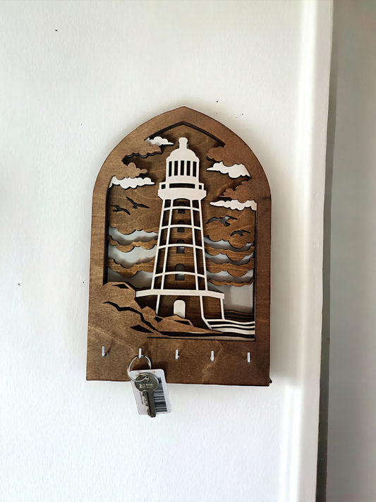 Lighthouse Arch Wooden Key Holder