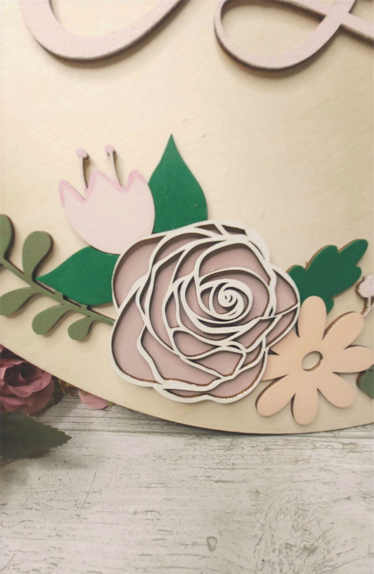 Personalised Flowers Nursery Name Plaque