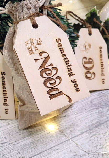 Christmas Gifts Tags Wooden 5 Gift Rule