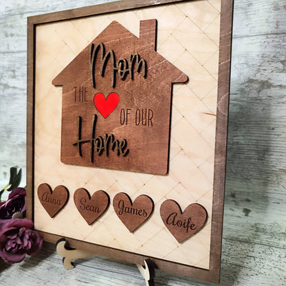 Mom The Heart Of Our Home, Sign Mother's Day Gift