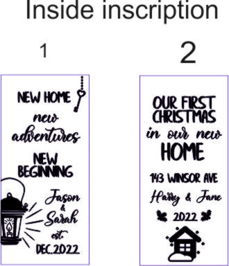 Personalised Christmas Tree Decor "Front Door"