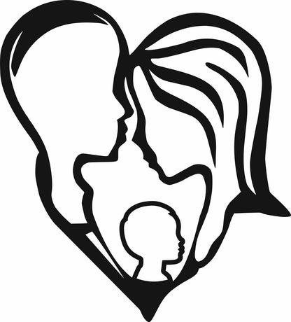 Family Silhouette 3D wall art