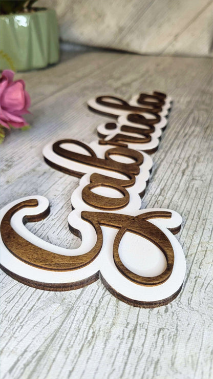 Wooden Layered Name Sign