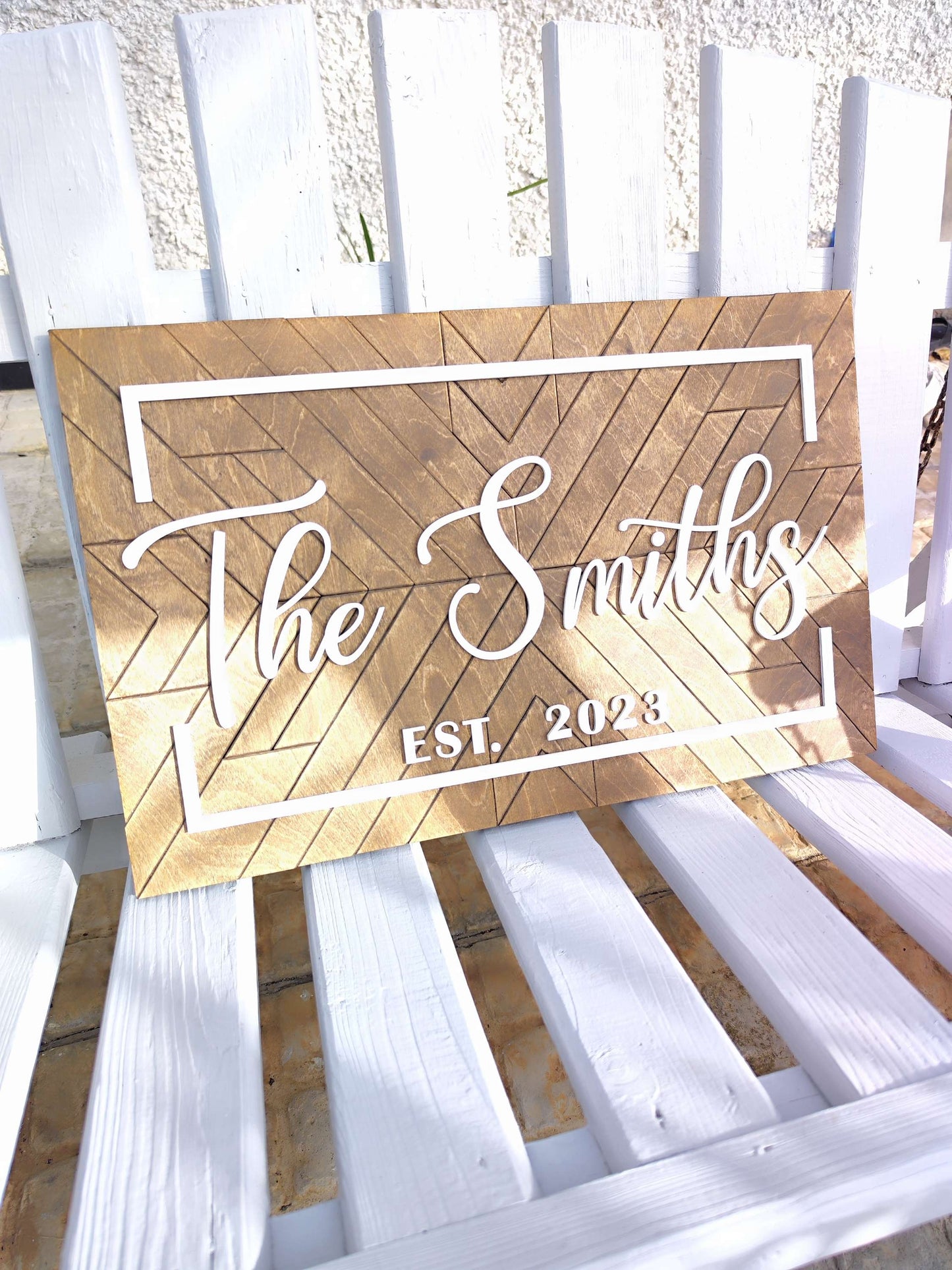3D Wooden Personalised Family Sign