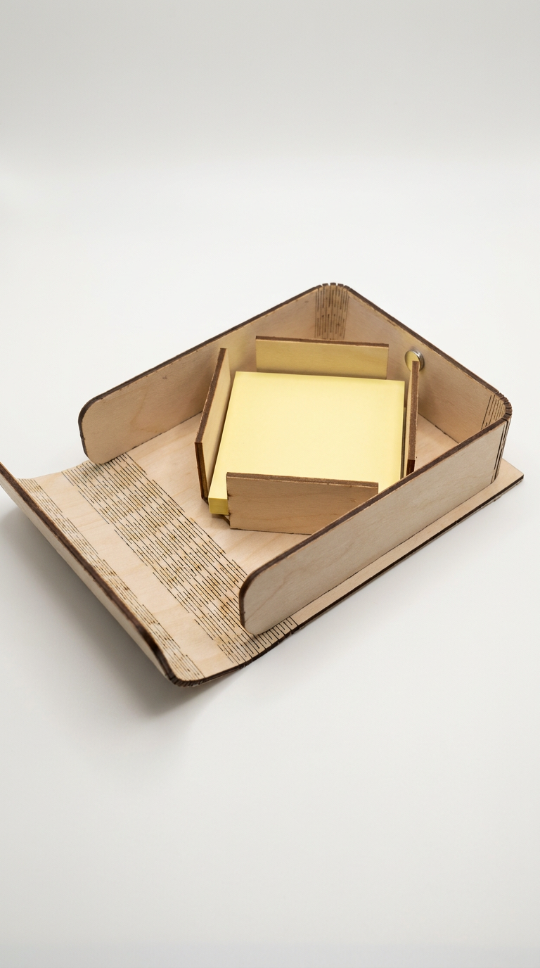 Wooden Book Coaster with Leatherette Cover